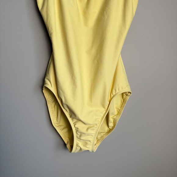 Talbots Women's Classic One Piece Swimsuit Yellow Size 12L Beach Pool Vacation - Picture 2 of 15